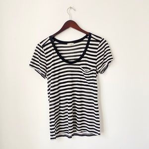 Black and white stripped T shirt - Club Monaco